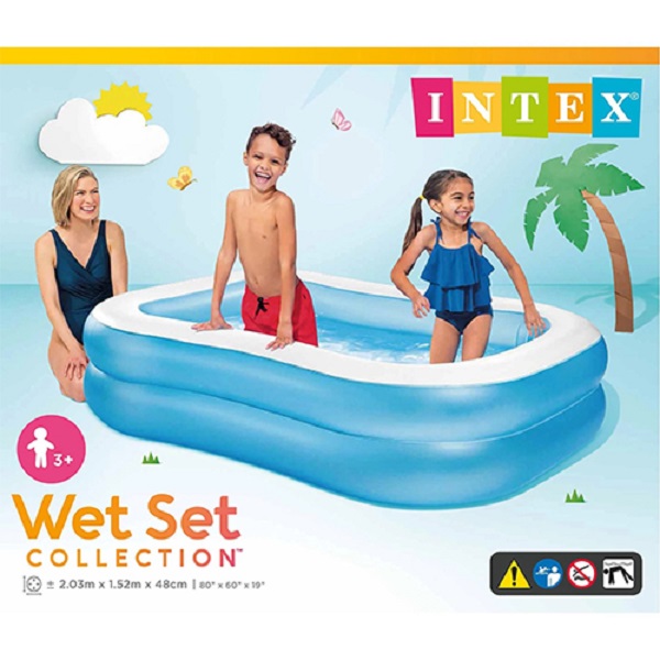 استخر بادی مستطیل cm 203*152*48 کد 57180 - Intex