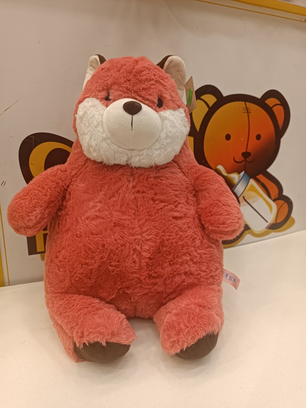 خرس 45 cm - پولیش - قرمز پا قهوه ای / qingda runka
