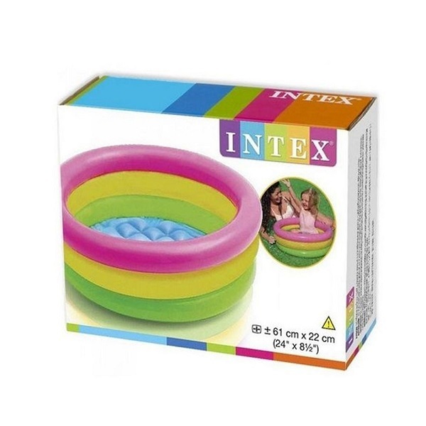 استخر بادی cm 61  دایره  3 رنگ کد 57107  - Intex