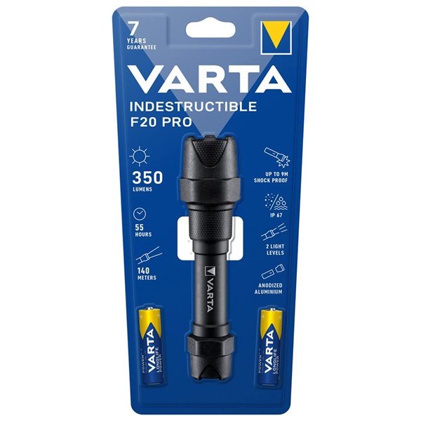 چراغ قوه indestructible F20 Pro مشکی کد 18711 - Varta