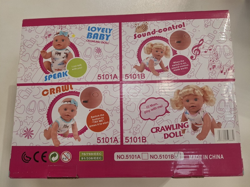 عروسک چهار دست و پا - 5101 B - دختر / defa