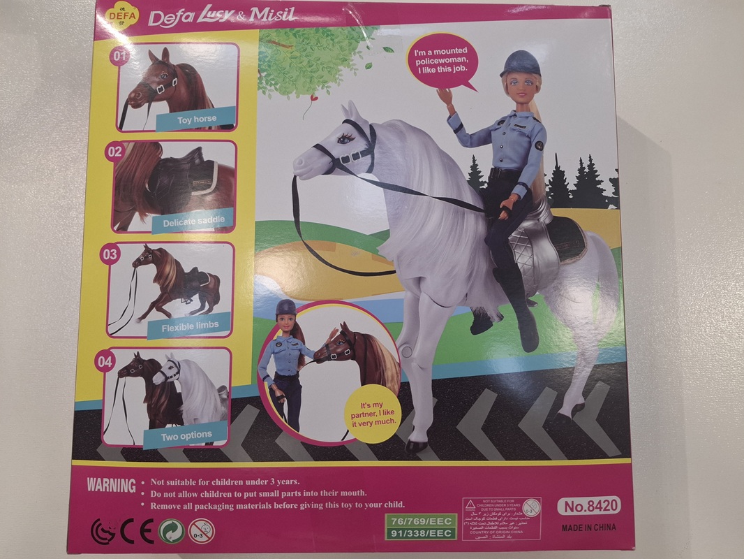 عروسک دفا - 8420 - پلیس سوارکار با اسب / defa